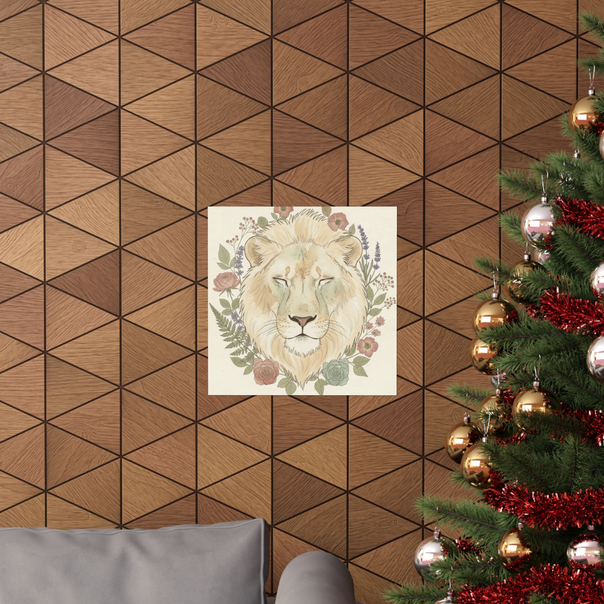 Botanical — Lion — Matte Poster