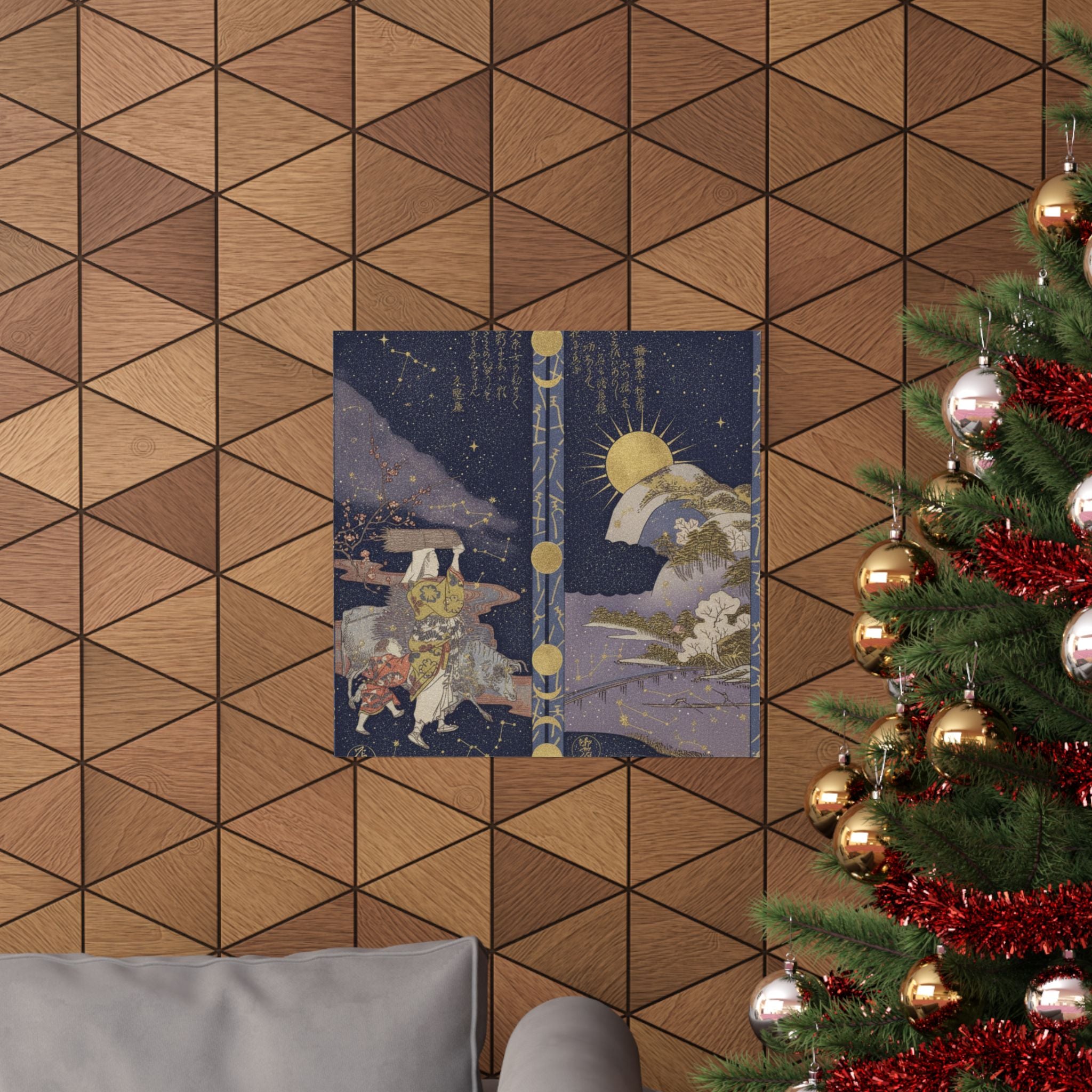 Celestial — Surimono In Shape Of Small Twofold Screen — Matte Poster