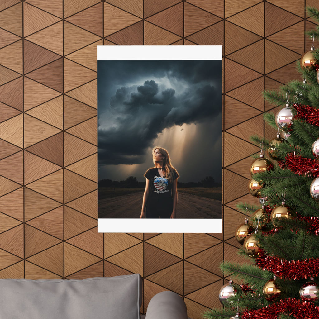 Dramatic Storm — Person — Matte Poster