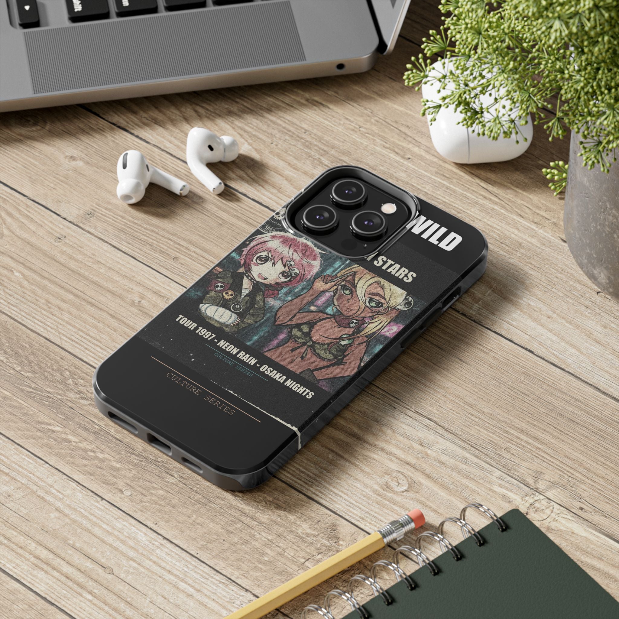 Neon Rain Osaka Nights Anime Tour Poster Phone Case
