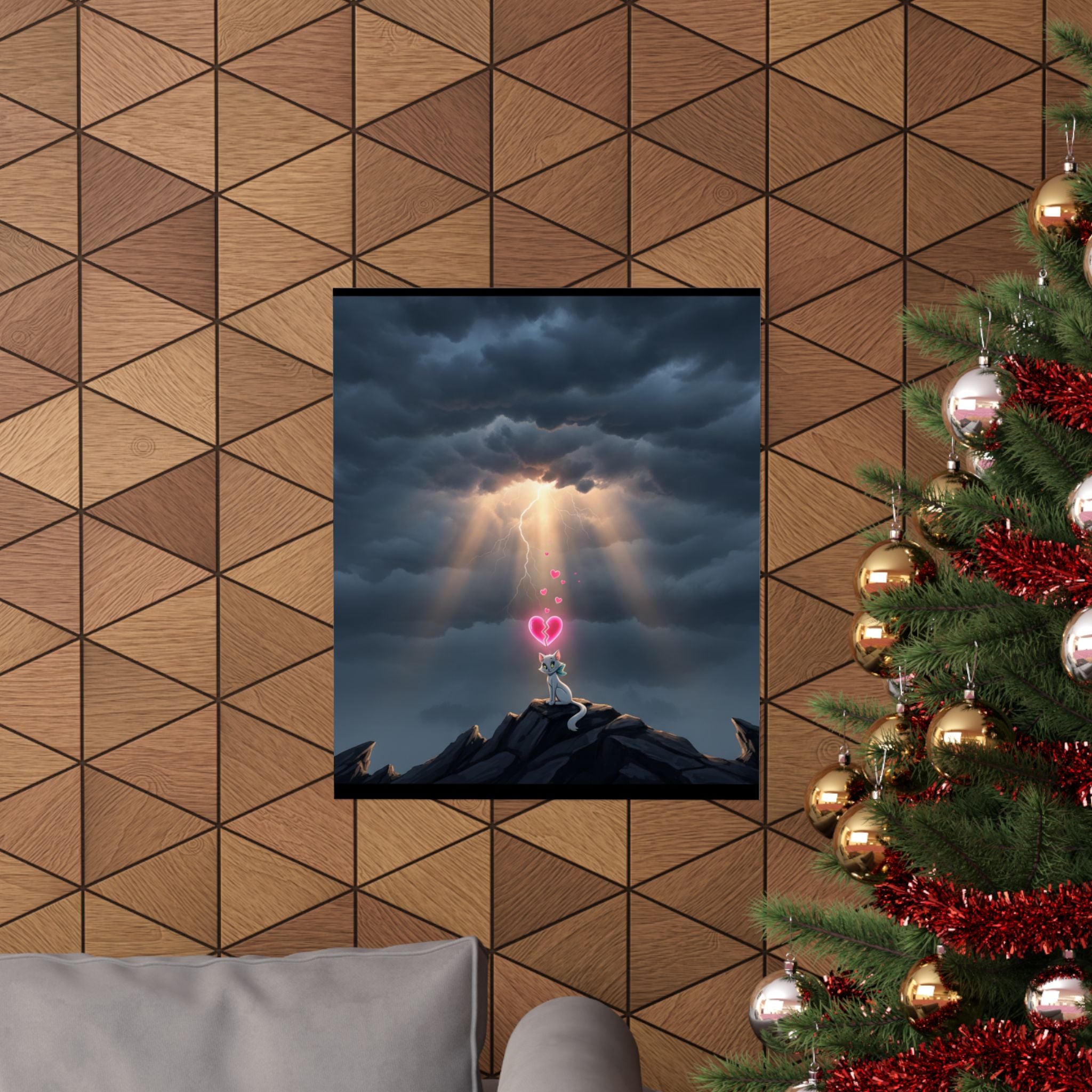 Dramatic Storm — Cat — Matte Poster