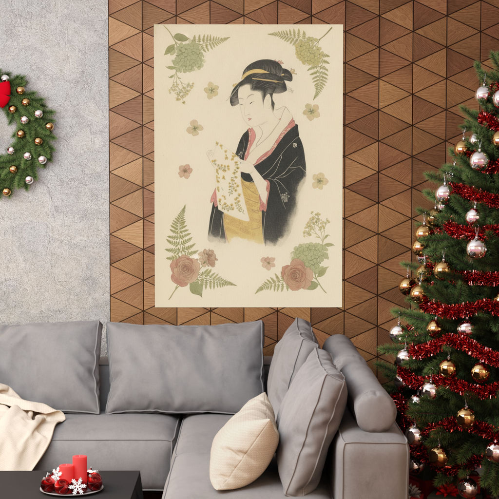 Botanical — The Lady Tomimoto Toyohina Reading A Letter — Matte Poster