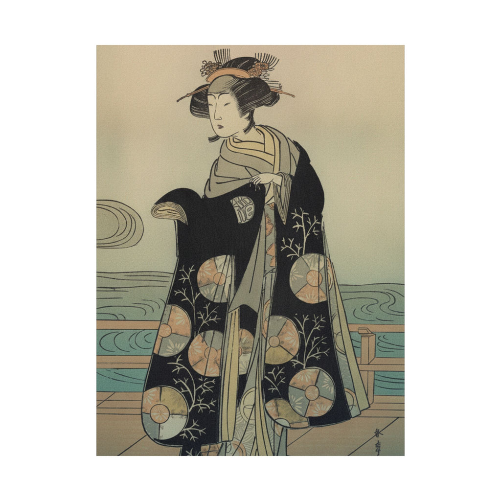 Affirmation — Yoshizawa Iroha As A Woman Standing On The Engawa Of A House By A River — Matte Poster