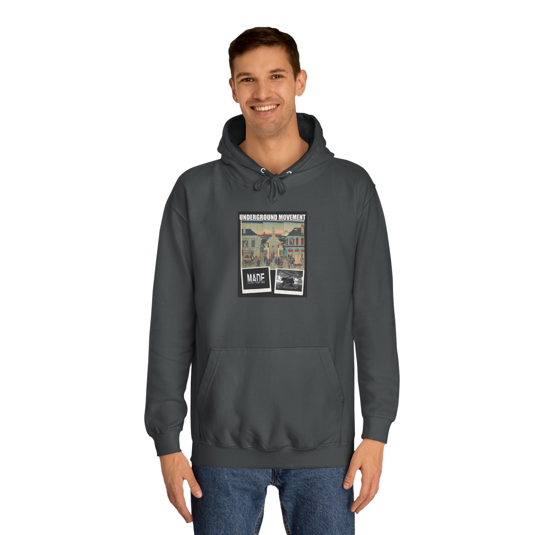 UNDERGROUND MOVEMENT | Illustration Of Foreign Residences And The Catholic Church In Yokohama (Yokohama Collage Tee — Hoodie