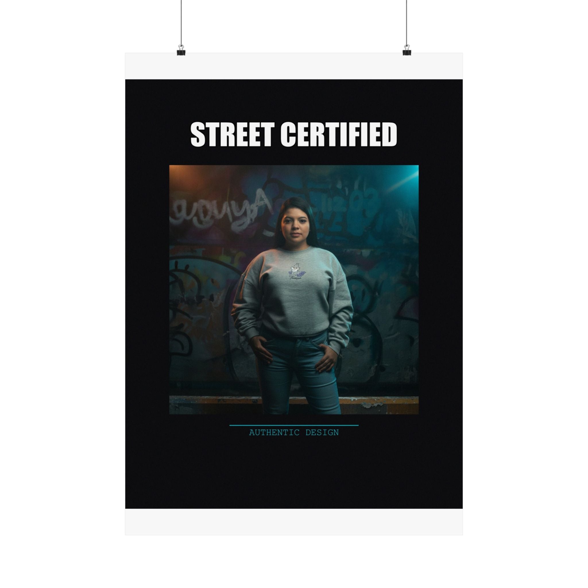 Street Certified Graffiti Wall Portrait Matte Poster