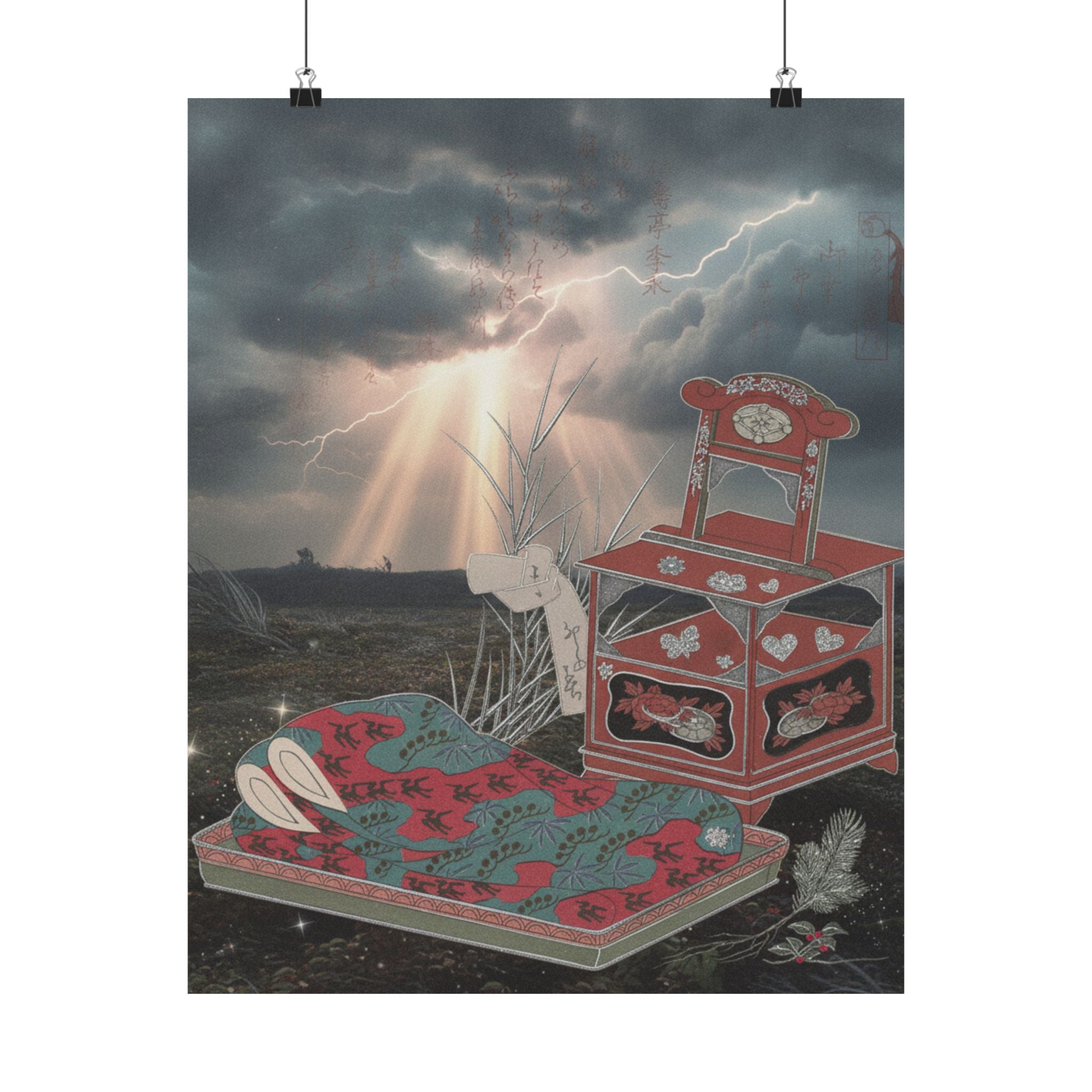 Dramatic Storm — Cabinet For The Toilet And Bed-Clothes — Matte Poster