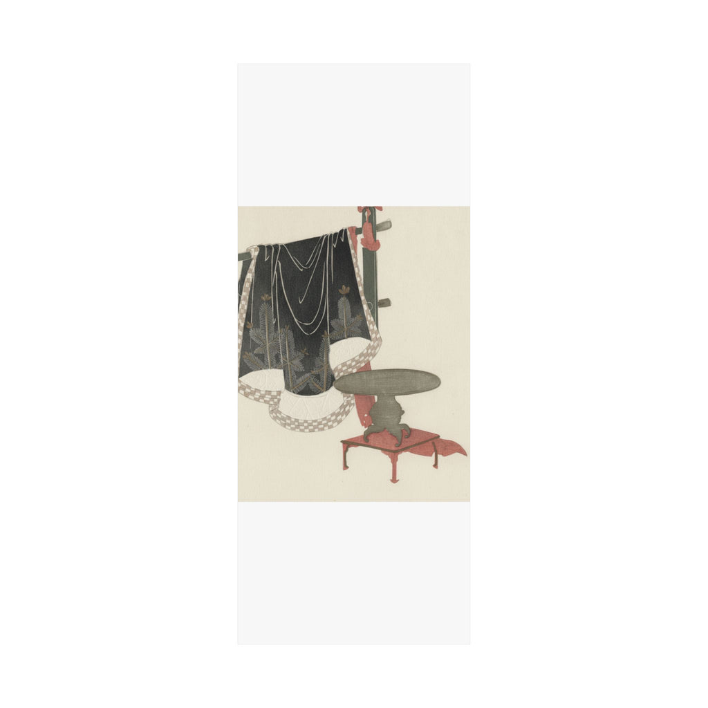 Botanical — Flower Vase With Stand; Dress Hanging On A Clothesrack — Matte Poster