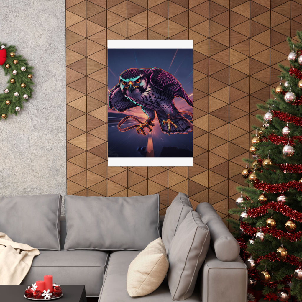 Fast Furious — Hawk Tied To Perch — Matte Poster