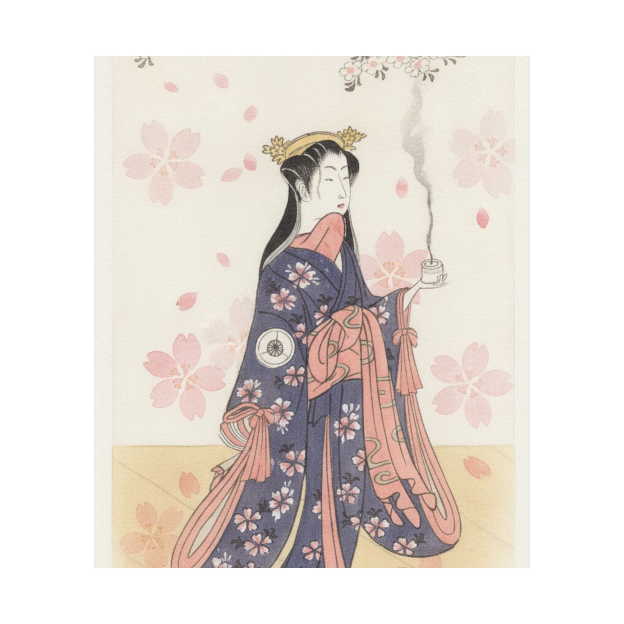 Watercolor — The Actor Iwai Hanshirō Iv As Sakura Hime, The Cherry Princess — Matte Poster