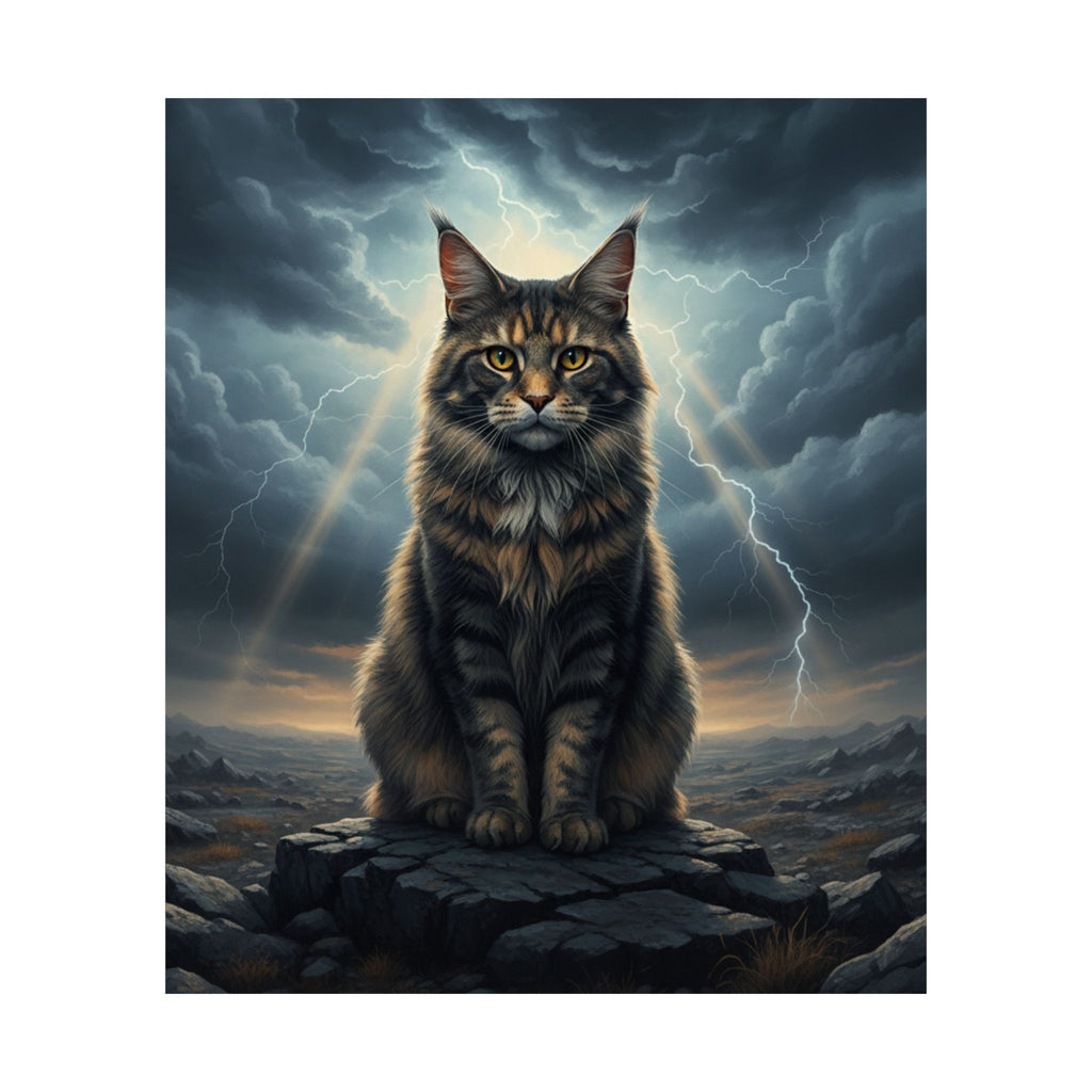 Dramatic Storm — Cat — Matte Poster