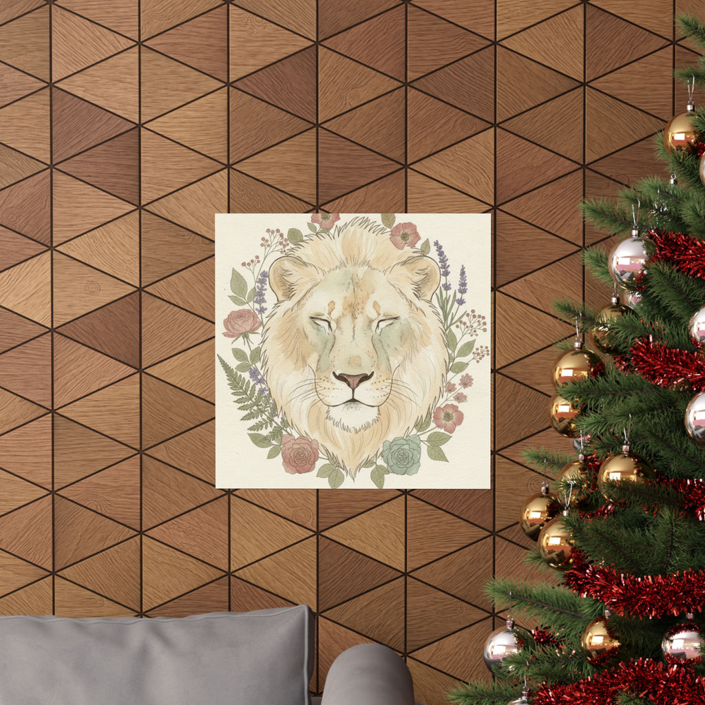 Botanical — Lion — Matte Poster