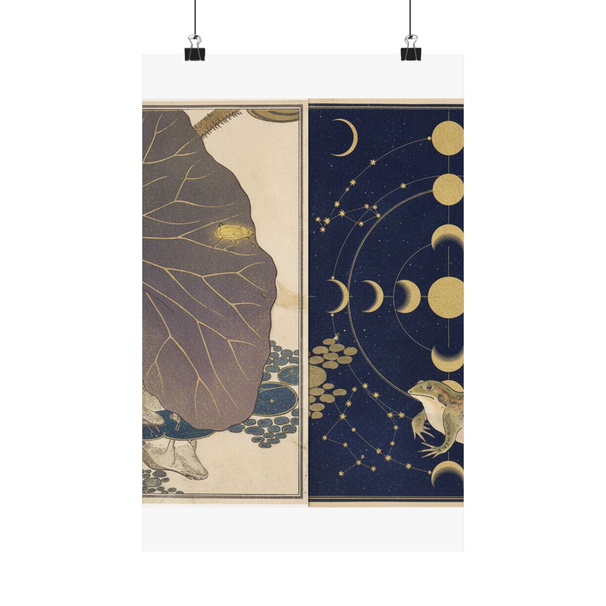 Celestial — Frog (Kaeru); Gold Beetle (Kogane Mushi), From The Picture Book Of Crawling Crea — Matte Poster