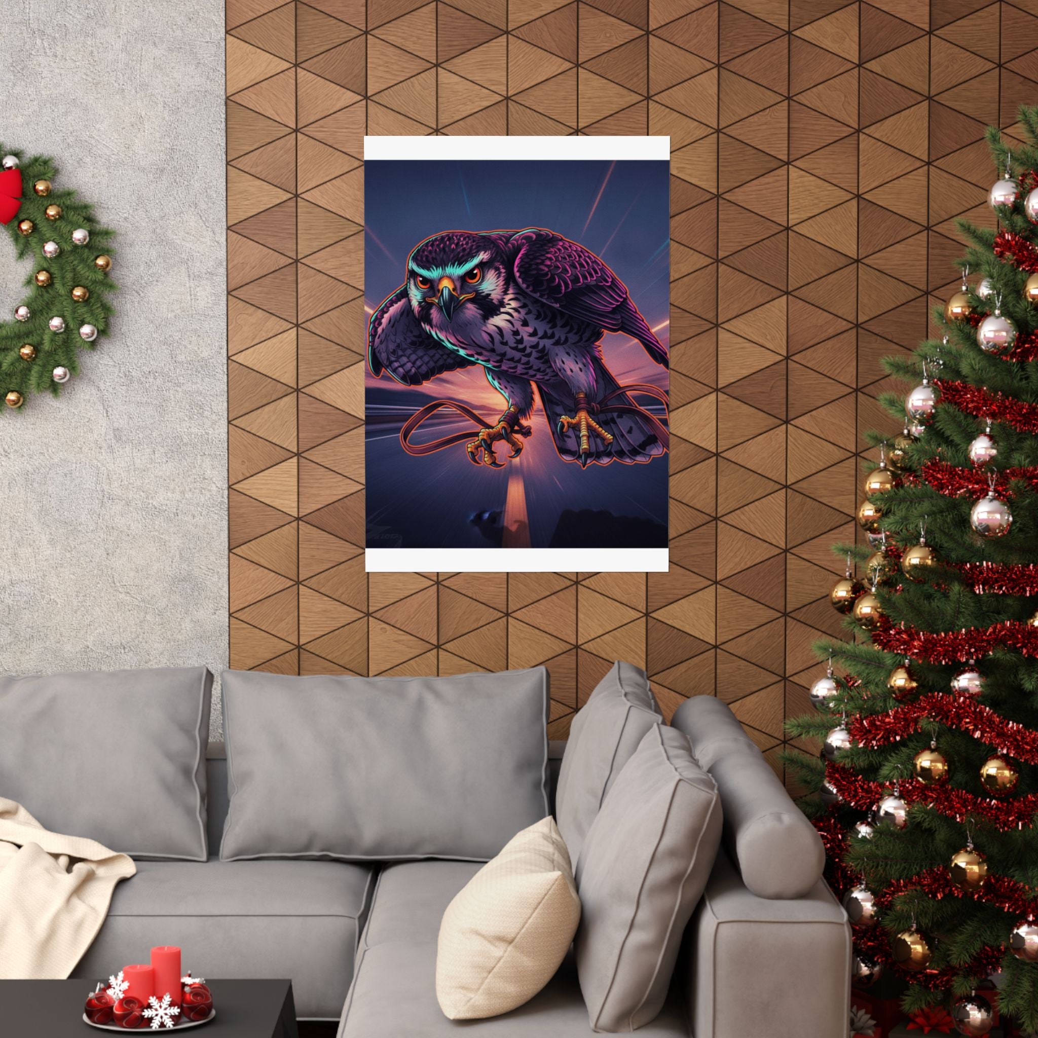 Fast Furious — Hawk Tied To Perch — Matte Poster