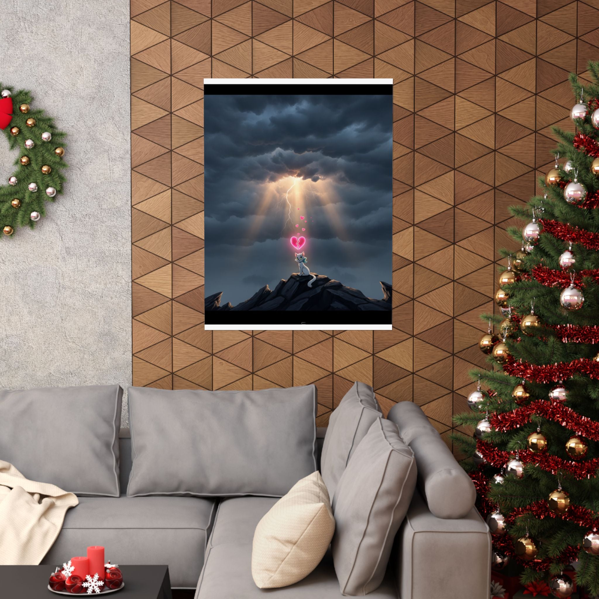 Dramatic Storm — Cat — Matte Poster