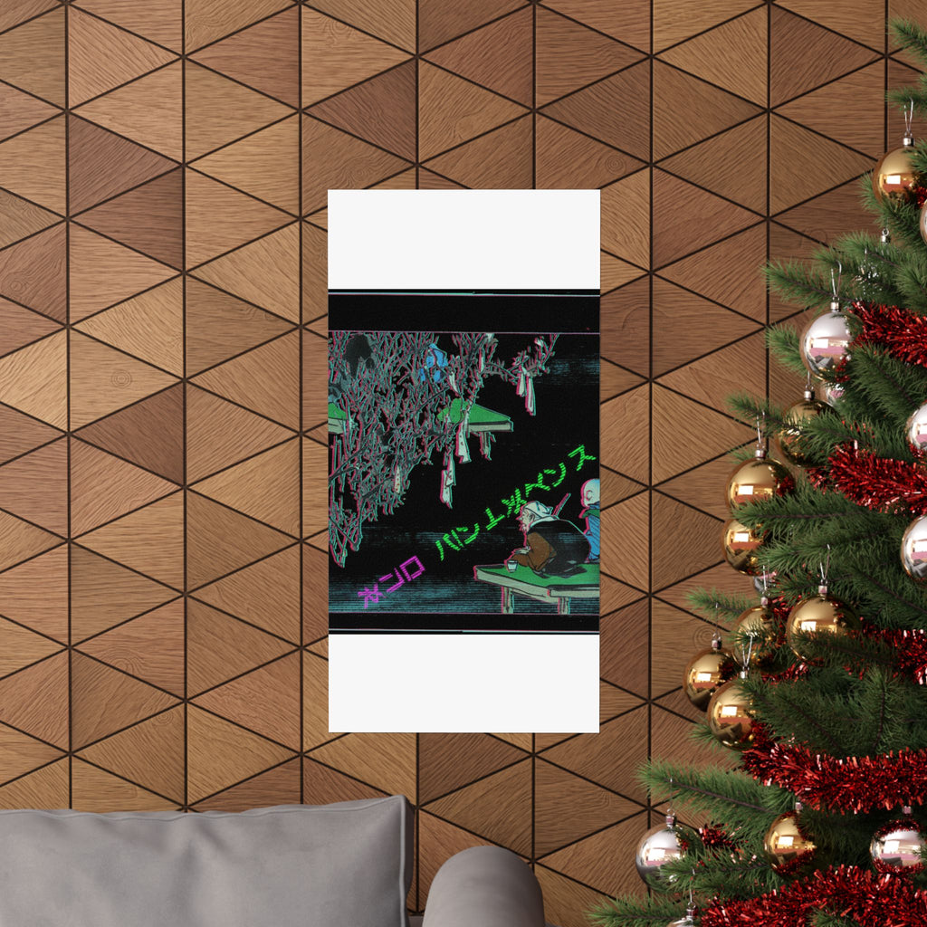 Glitch Culture — Two Pilgrims Gazing At A Tree Festooned With Prayers — Matte Poster