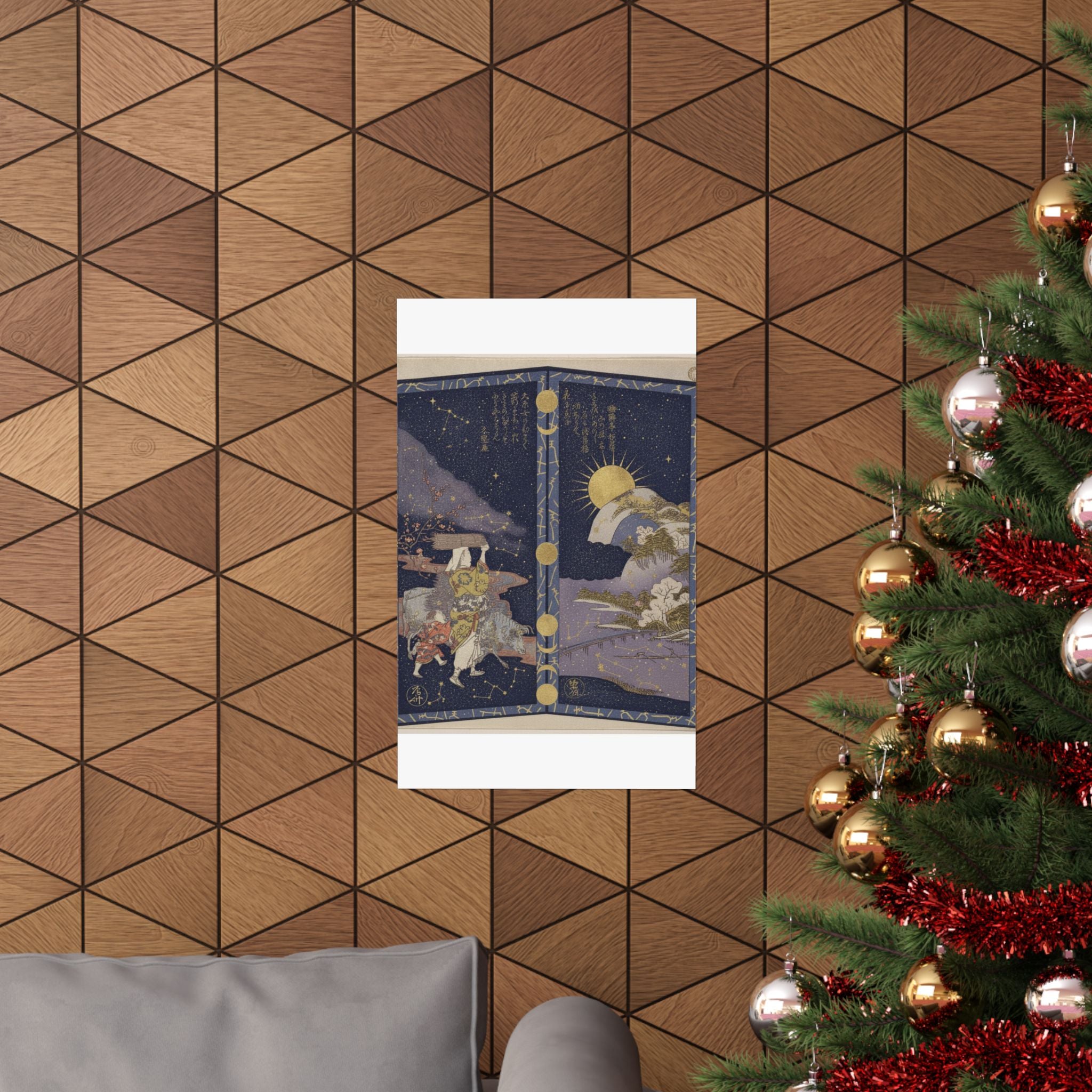 Celestial — Surimono In Shape Of Small Twofold Screen — Matte Poster