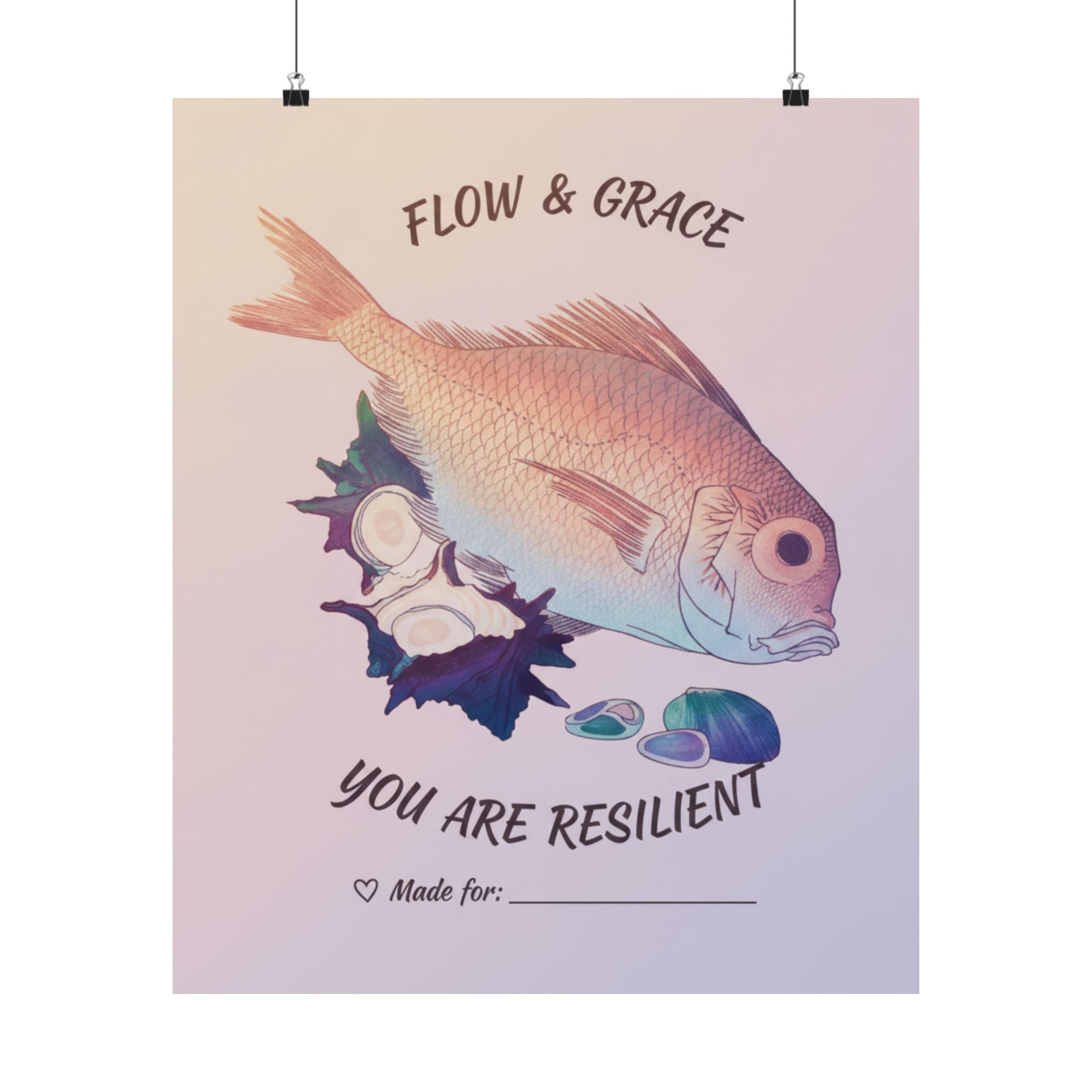 Affirmation — Tai Fish And Top-Shells — Matte Poster