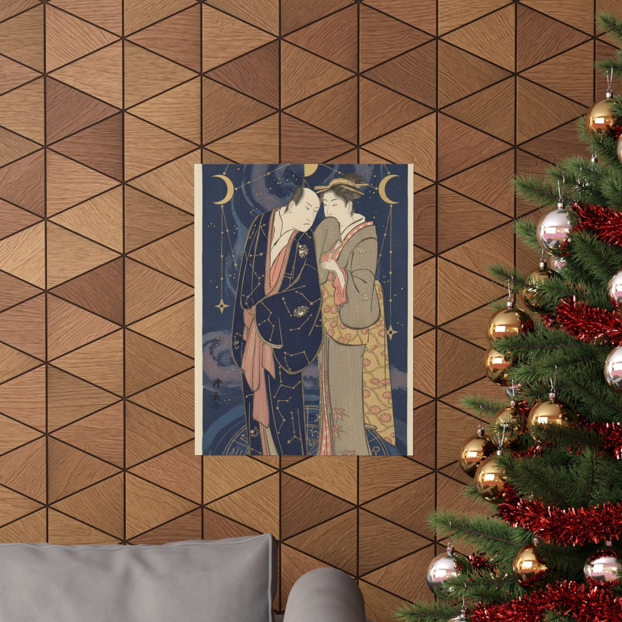 Celestial — Ichikawa Yaozo Iii With A Lady — Matte Poster