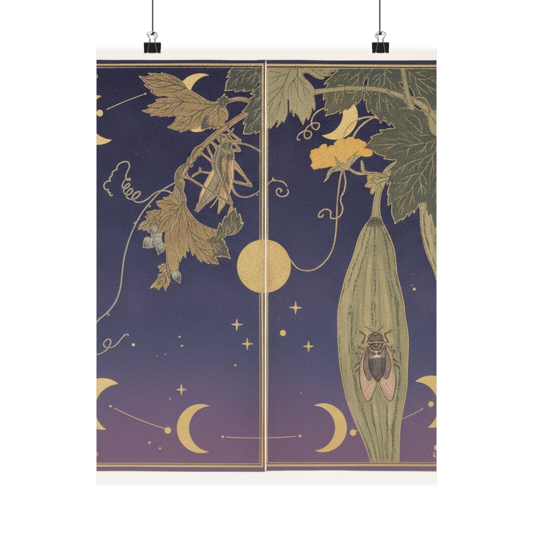 Celestial — Grasshopper (Kirigirisu); Cicada (Semi), From The Picture Book Of Crawling Creat — Matte Poster