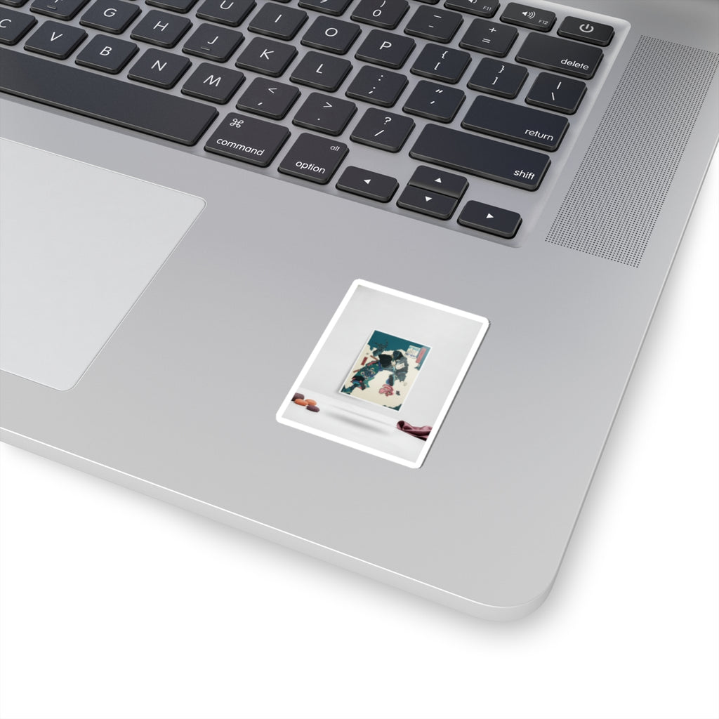 Product Marketing — The Warrior Slaying The Giant White Hihi — Kiss-Cut Sticker
