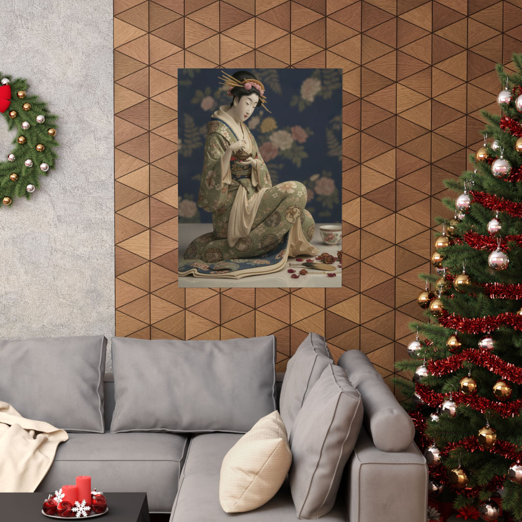 Product Marketing — Konosato Of Takeya Seated, Holding An Incense Burner — Matte Poster