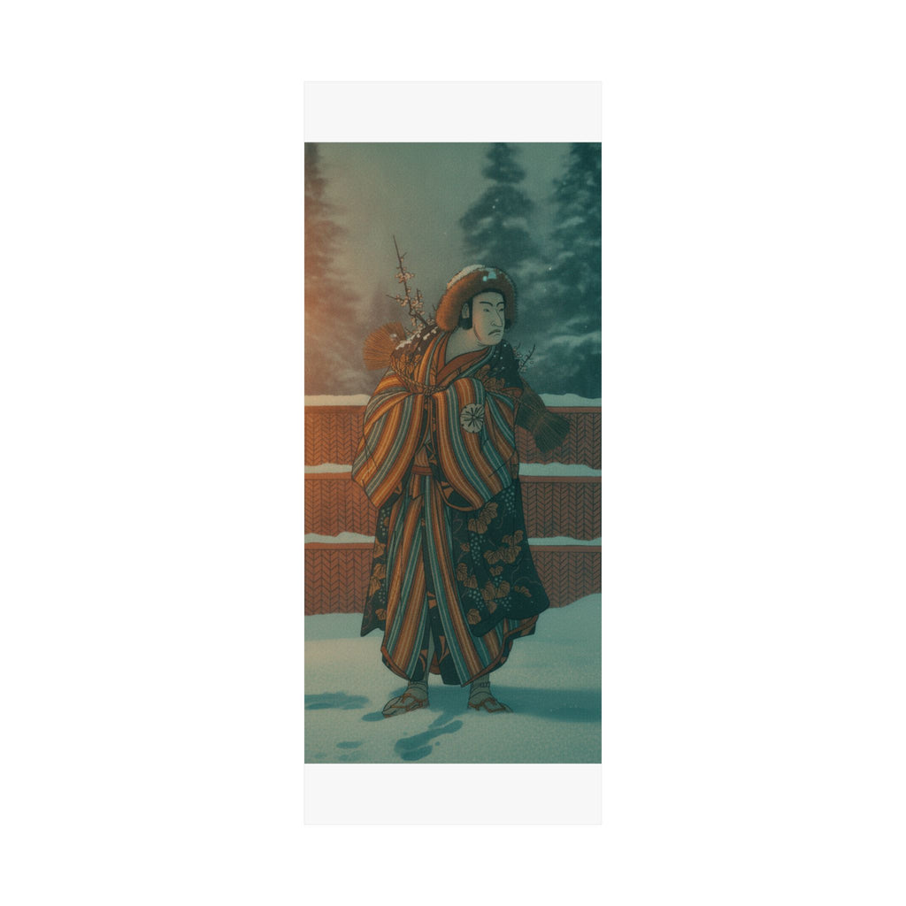 Cinematic — Matsumoto Sumezō As A Man In Winter Attire Standing In The Snow — Matte Poster