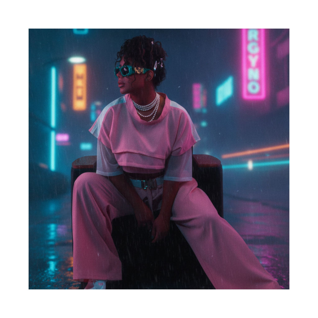 Neon Noir — Person — Matte Poster