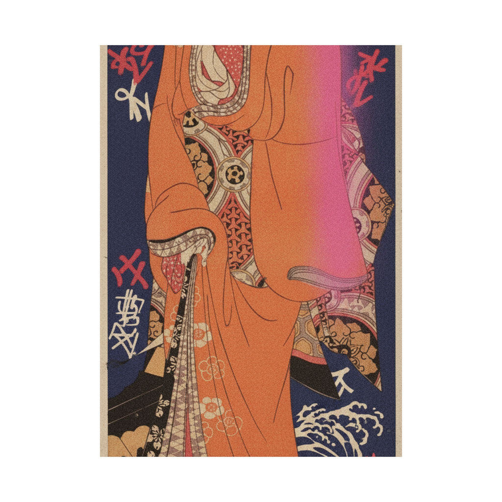 Japanese Street — Geisha, Probably A Singing Girl — Matte Poster