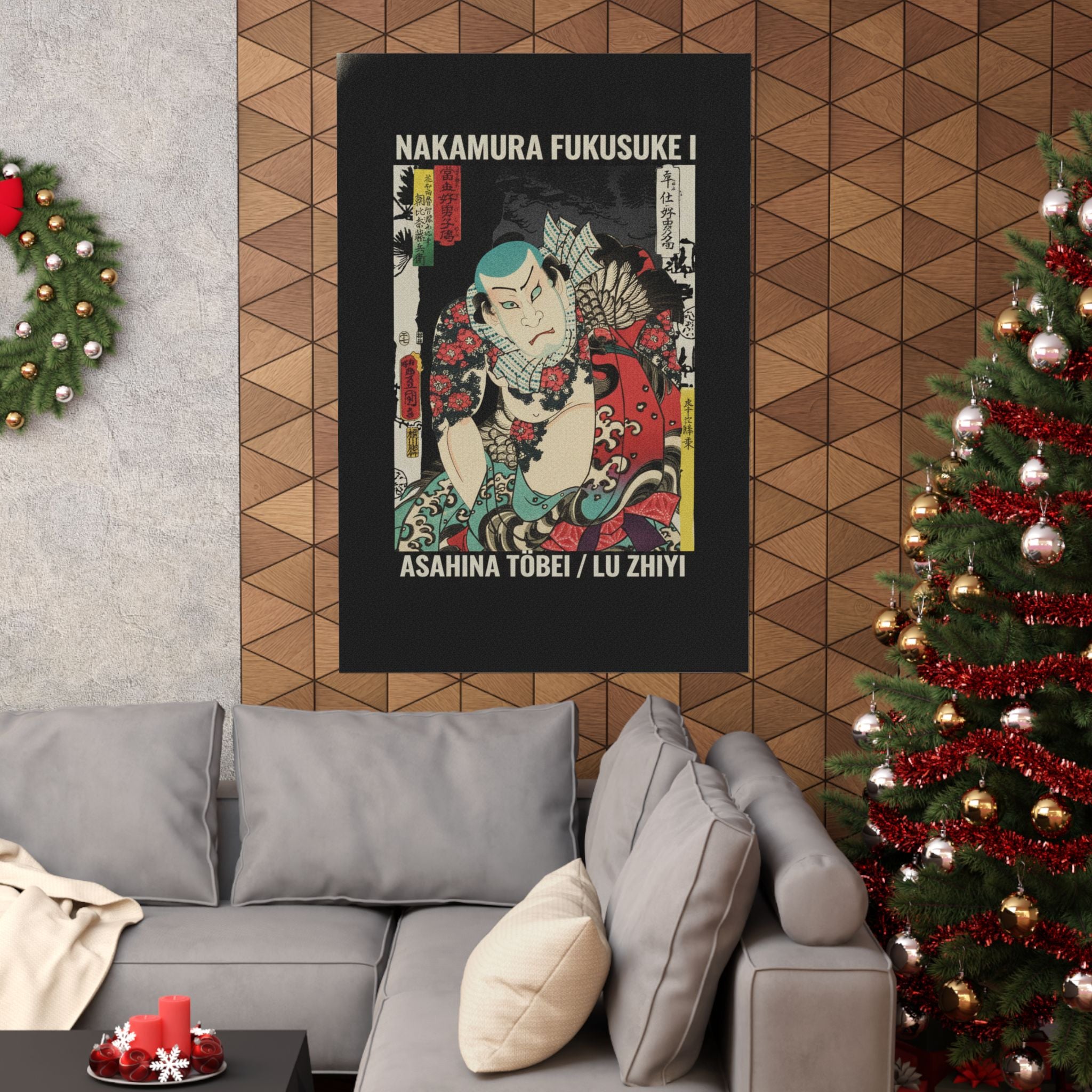 Streetwear Collage — The Actor Nakamura Fukusuke I As Asahina Tōbei, Likened To Lu Zhishen The Tattoo — Matte Poster