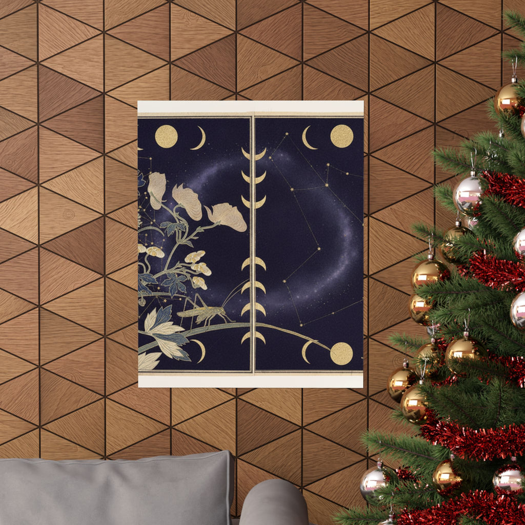 Celestial — Katydid (Umaoi-Mushi); Centipede, (Mukade), From The Picture Book Of Crawling Cr — Matte Poster