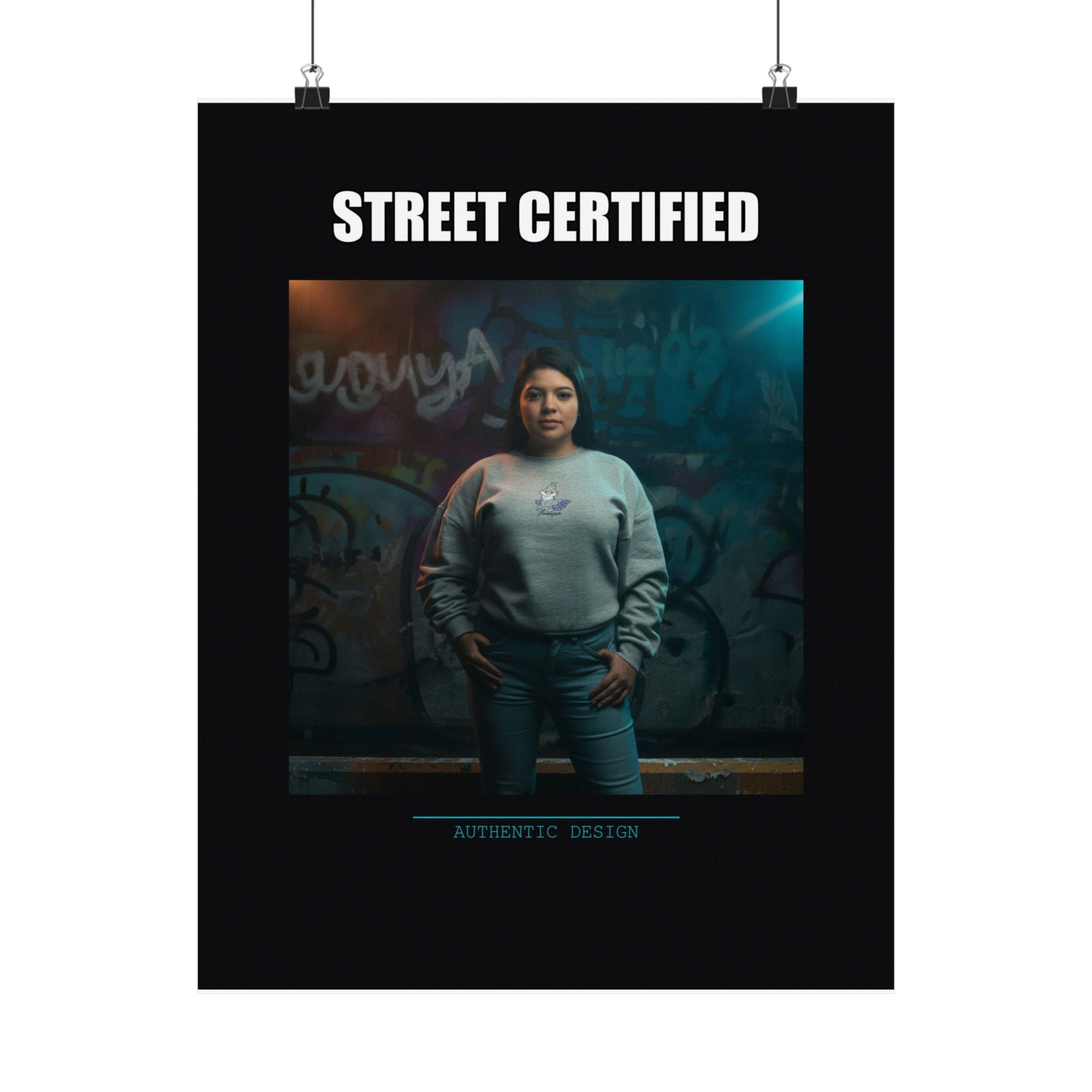 Street Certified Graffiti Wall Portrait Matte Poster