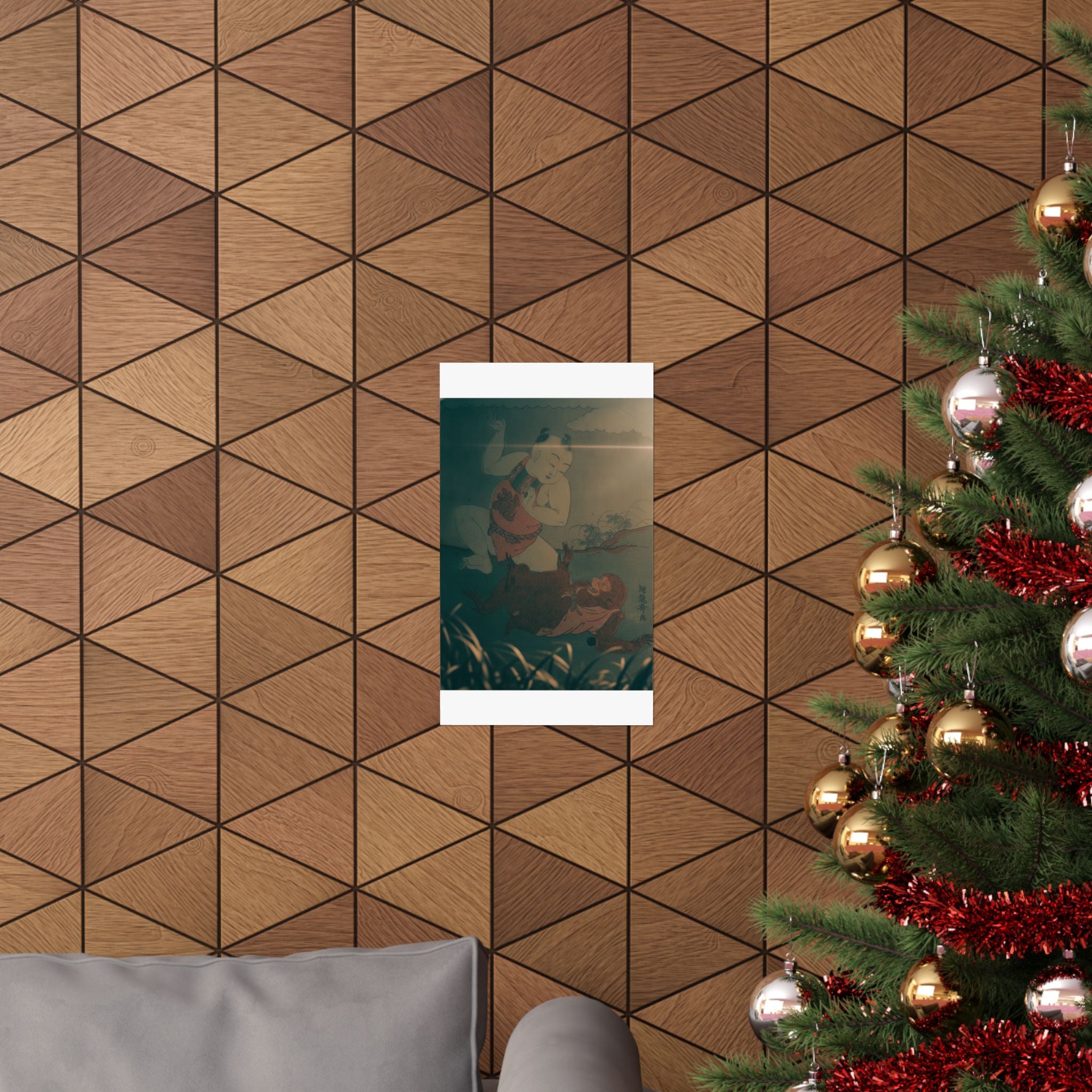 Cinematic — Boy And Monkey Playing — Matte Poster