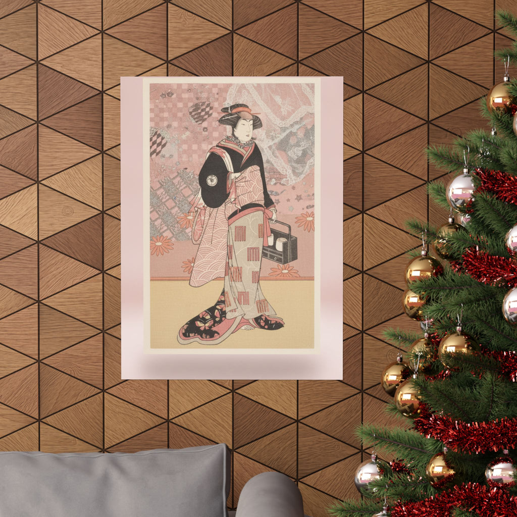 Product Marketing — The Actor Iwai Hanshiro Iv As A Woman In A Black Kimono — Matte Poster
