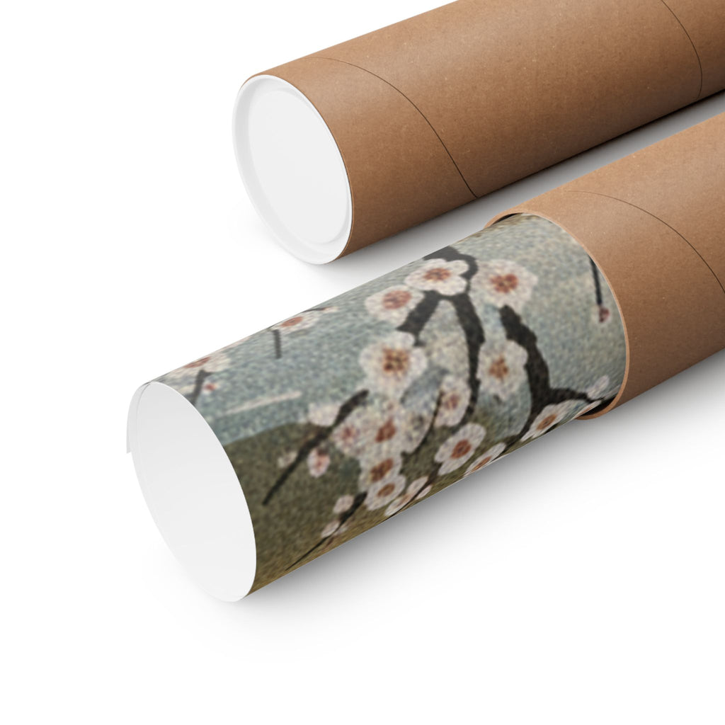 Scenic Nature — Plum Tree In Blossom — Matte Poster