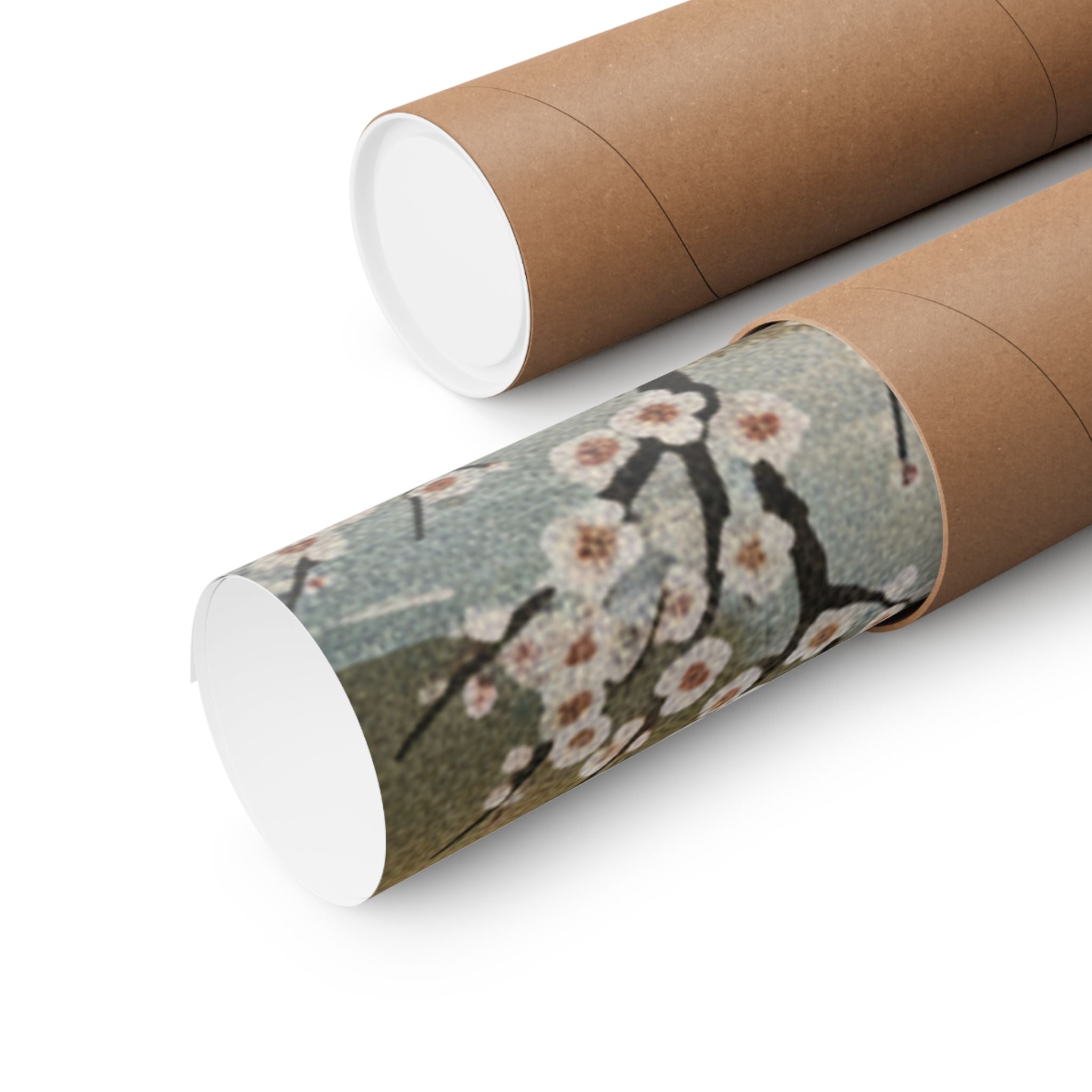 Scenic Nature — Plum Tree In Blossom — Matte Poster