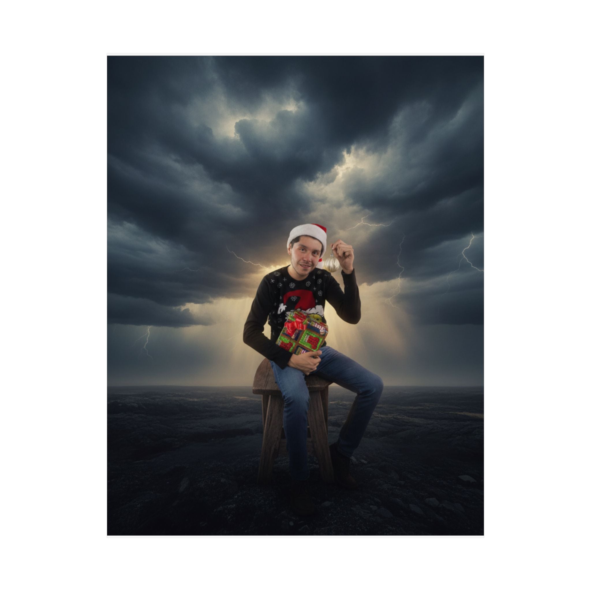 Dramatic Storm — Person — Matte Poster