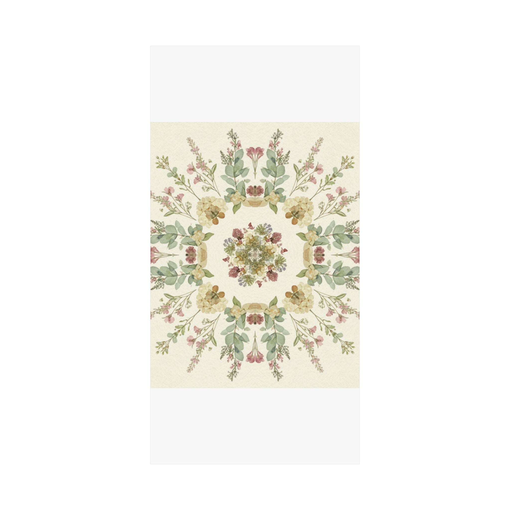Pressed Wildflower Symmetry Cottagecore Botanical Poster