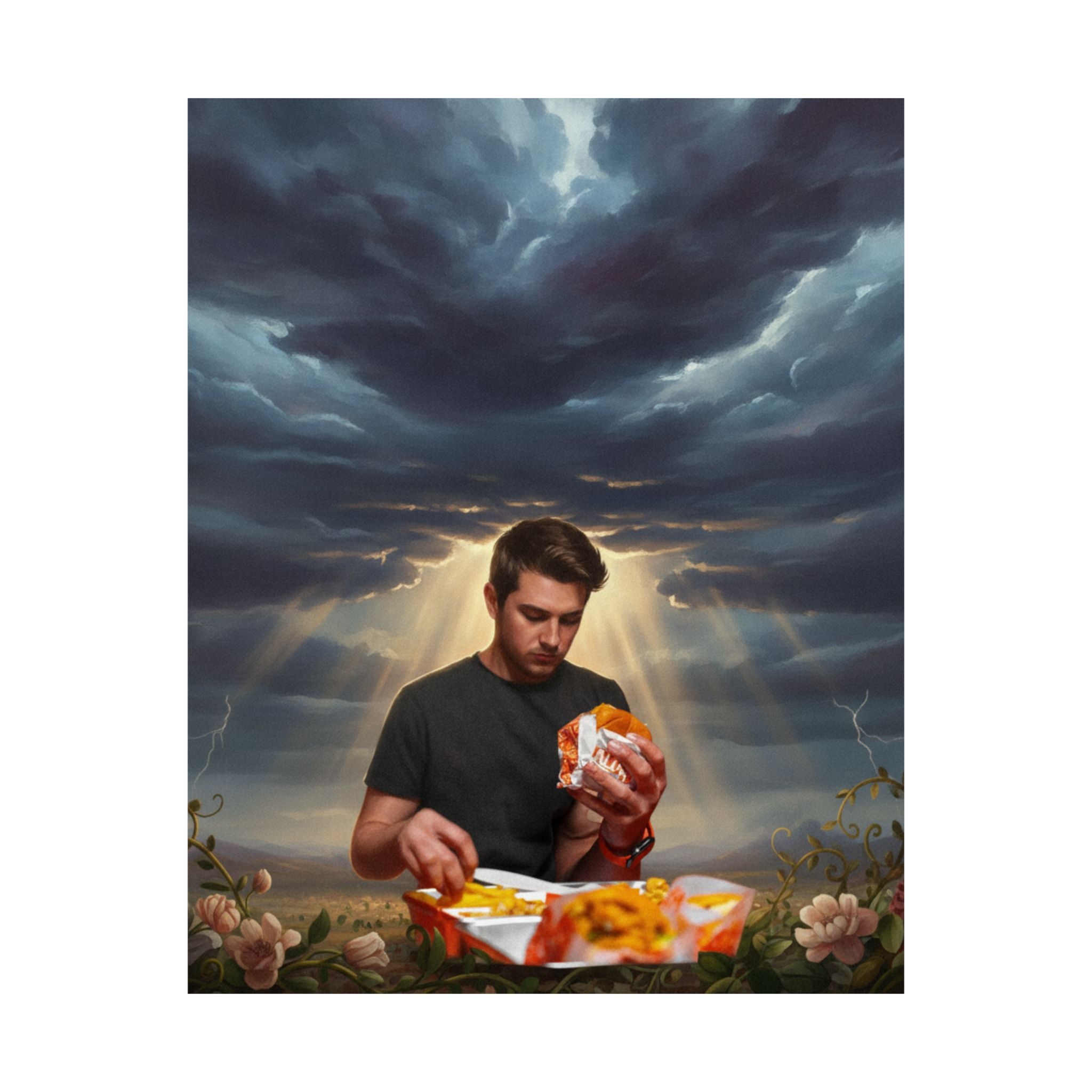 Dramatic Storm — Person — Matte Poster