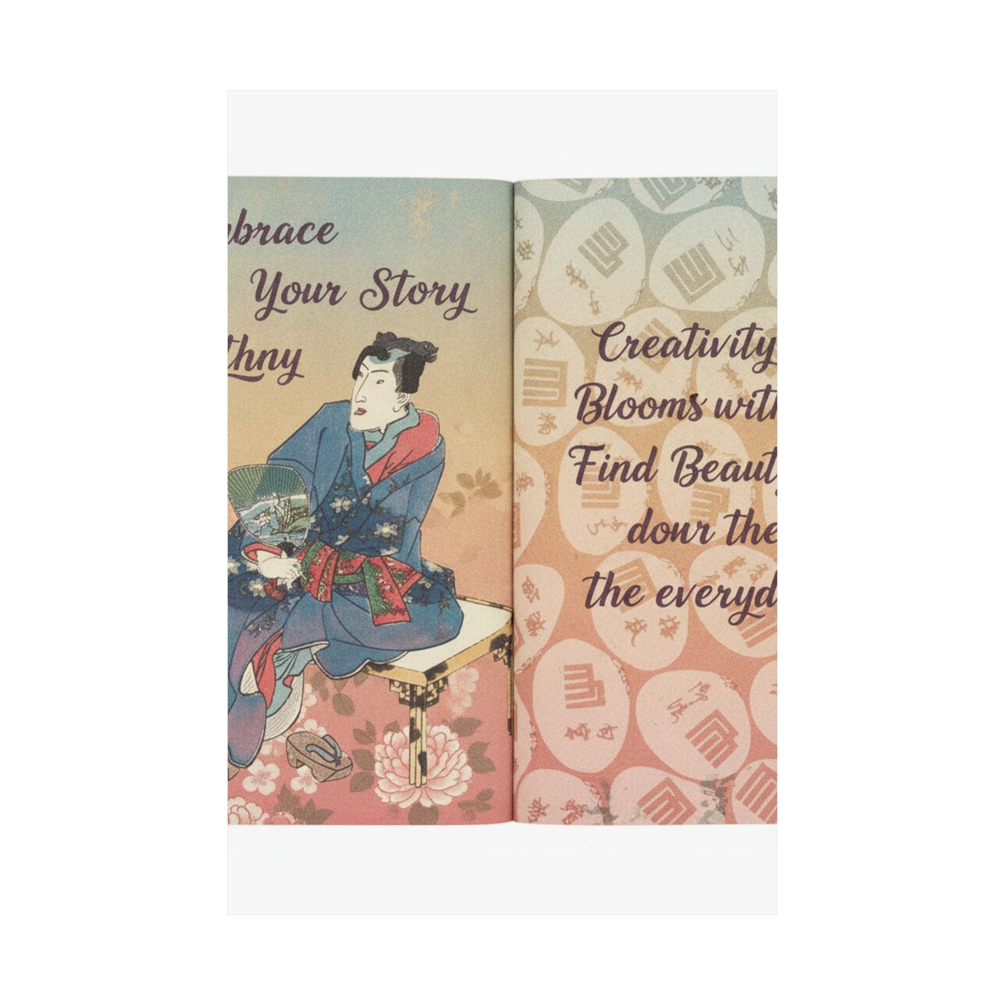 Affirmation — A Fraudulent Murasaki’S Rustic Genji  By Ryūtei Tanehiko — Matte Poster