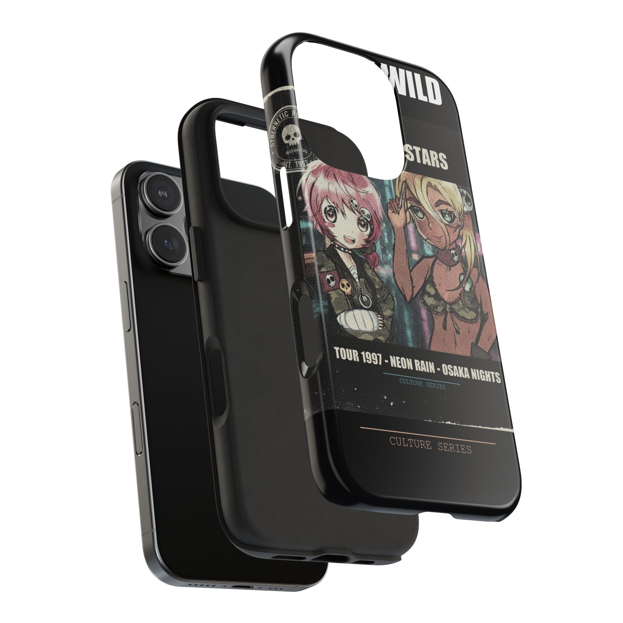 Neon Rain Osaka Nights Anime Tour Poster Phone Case