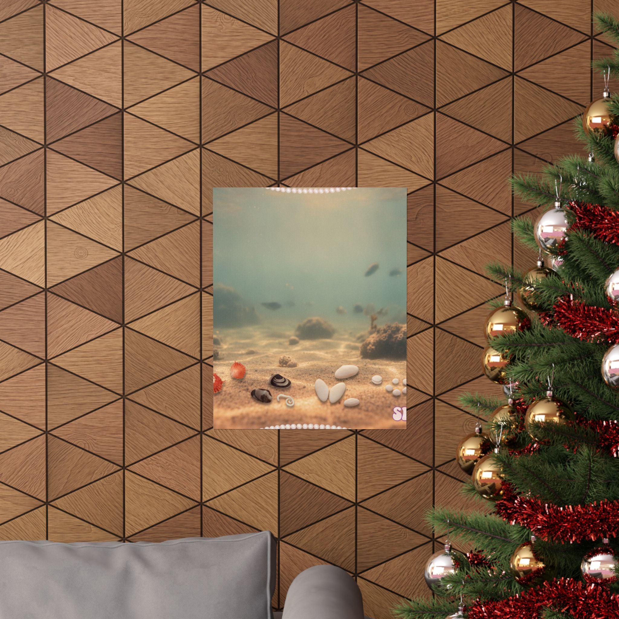 Scenic Nature — Shells Under Water — Matte Poster