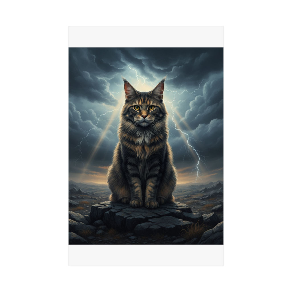 Dramatic Storm — Cat — Matte Poster