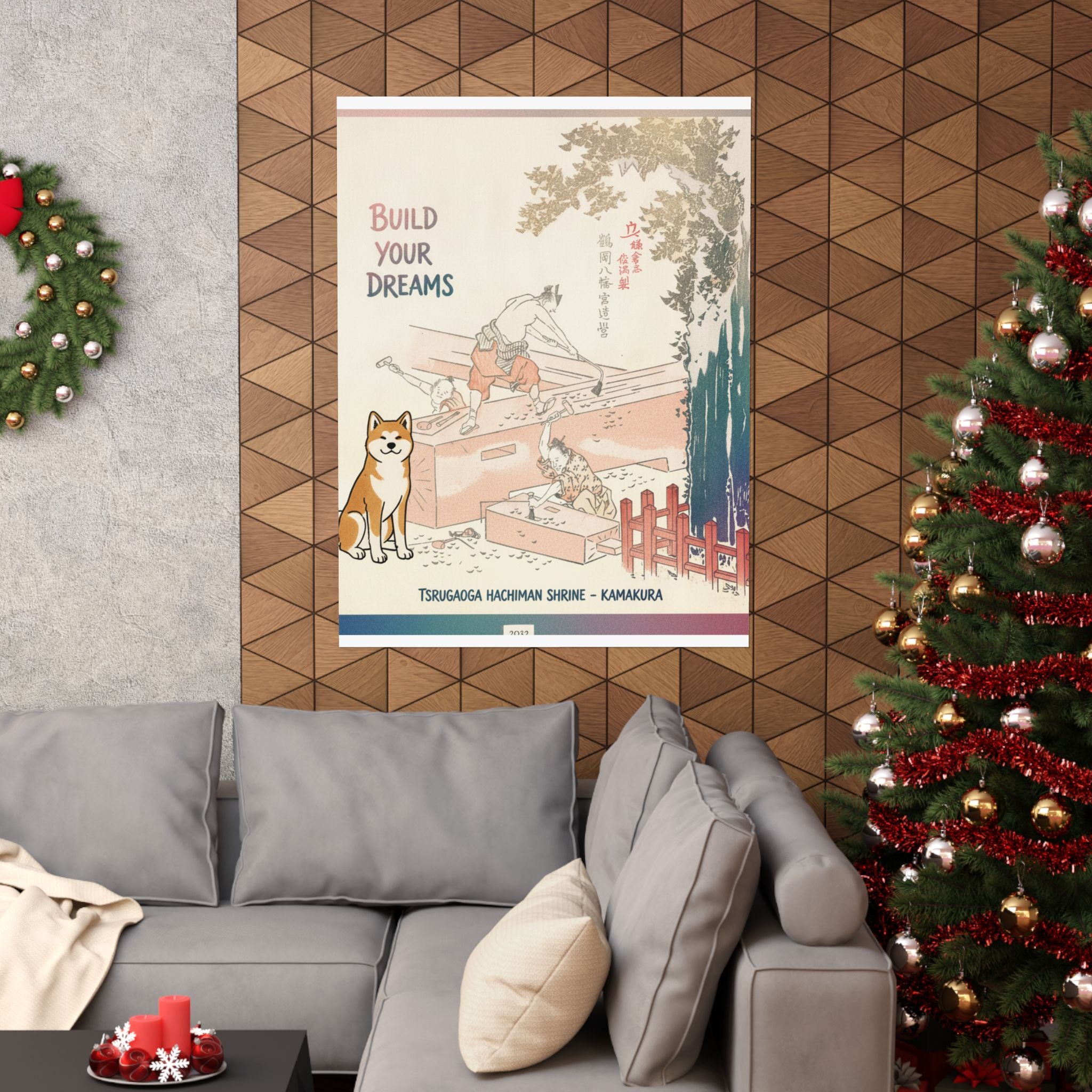 Affirmation — History Of Kamakura: Building Tsurugaoka Hachiman Shrine — Matte Poster