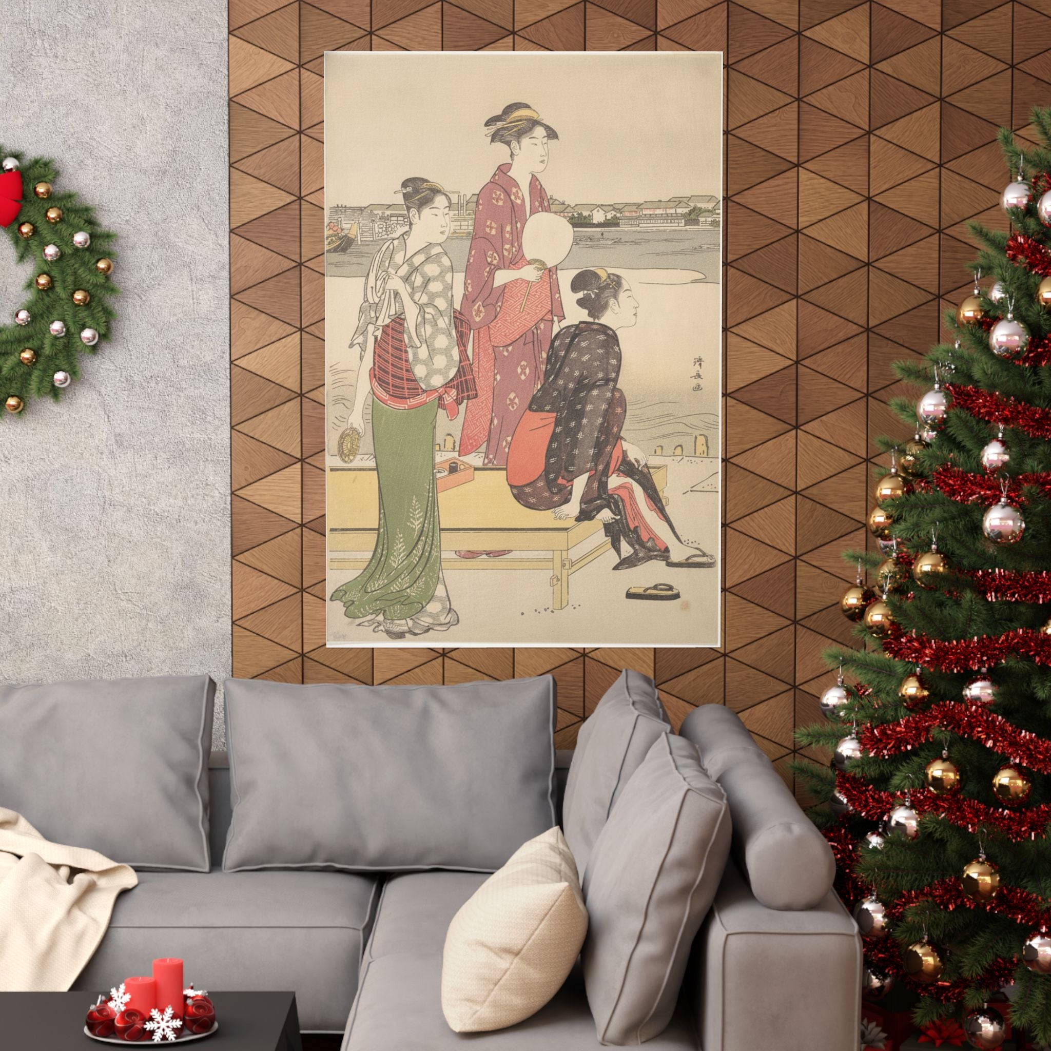 Watercolor — Evening On The Banks Of The Sumida River — Matte Poster
