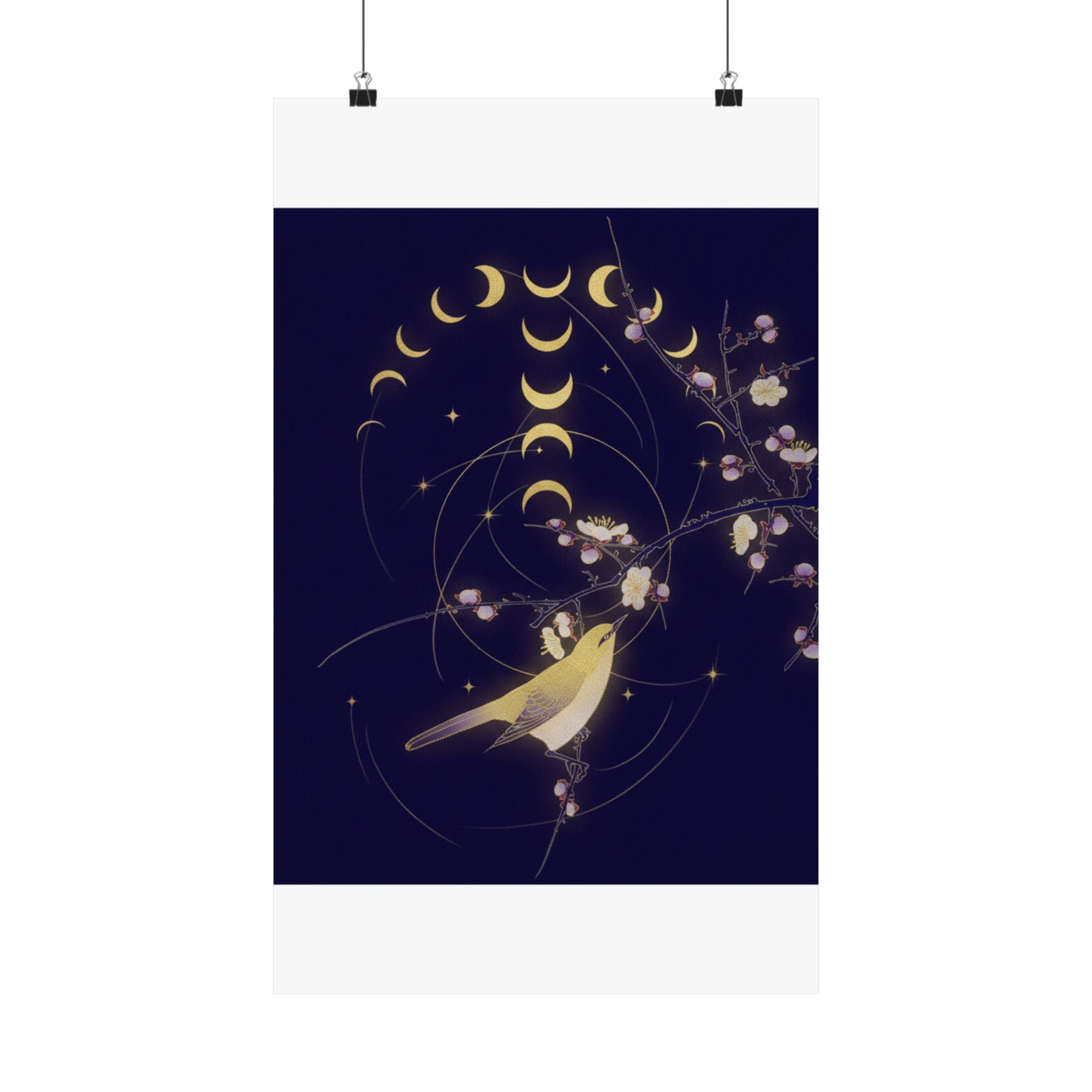 Celestial — New Moon; Nightingale On A Plum Branch — Matte Poster