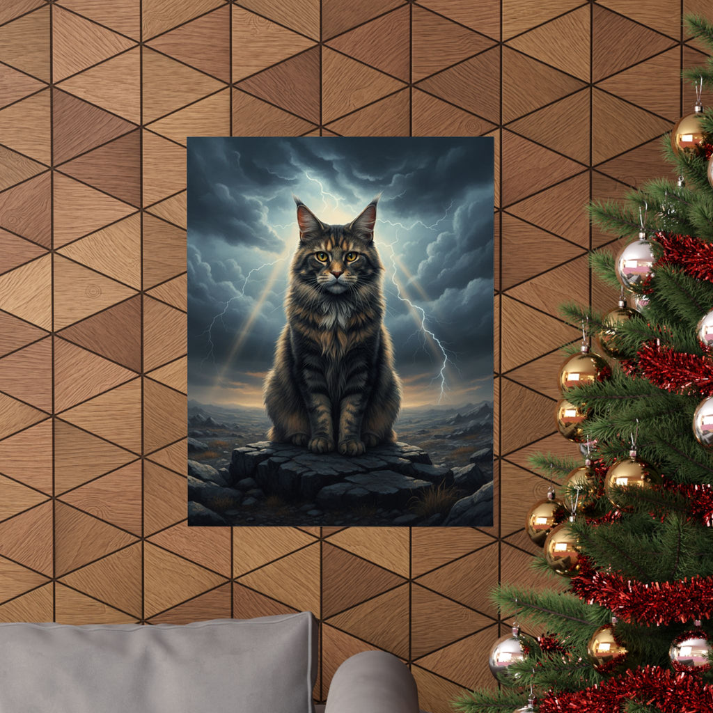 Dramatic Storm — Cat — Matte Poster