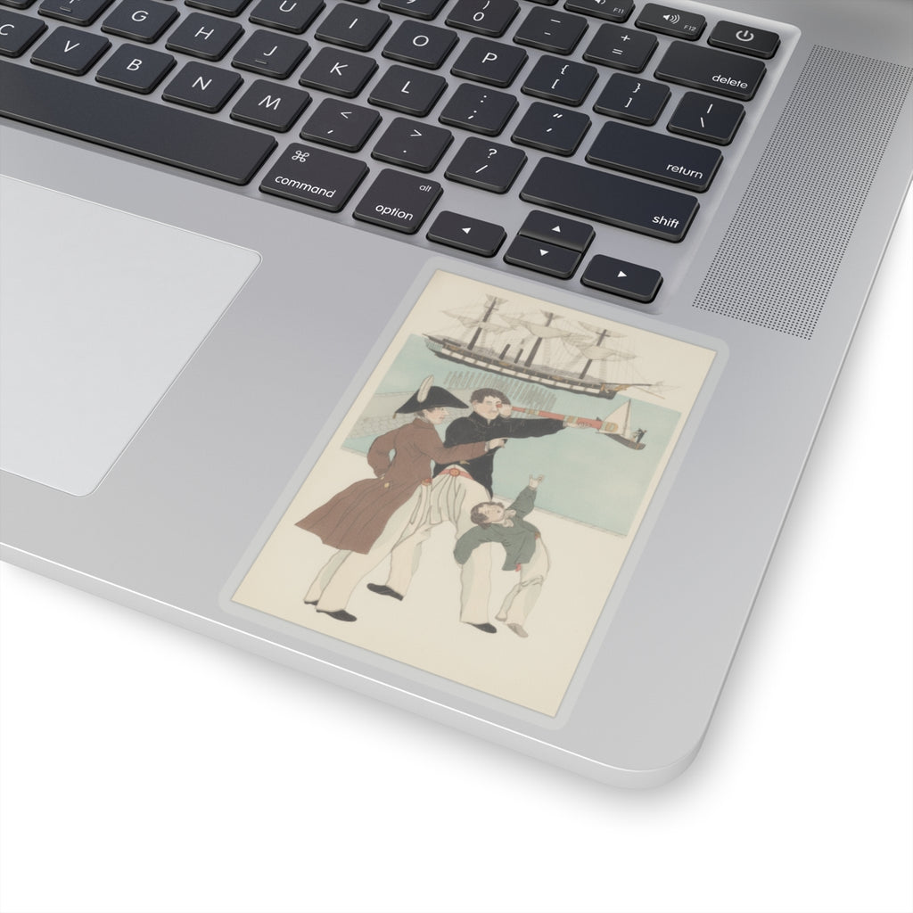 Botanical — Russians Enjoying A Holiday In Yokohama (Yokohama Kyūjitsu Roshiajin Yūkō) — Kiss-Cut Sticker