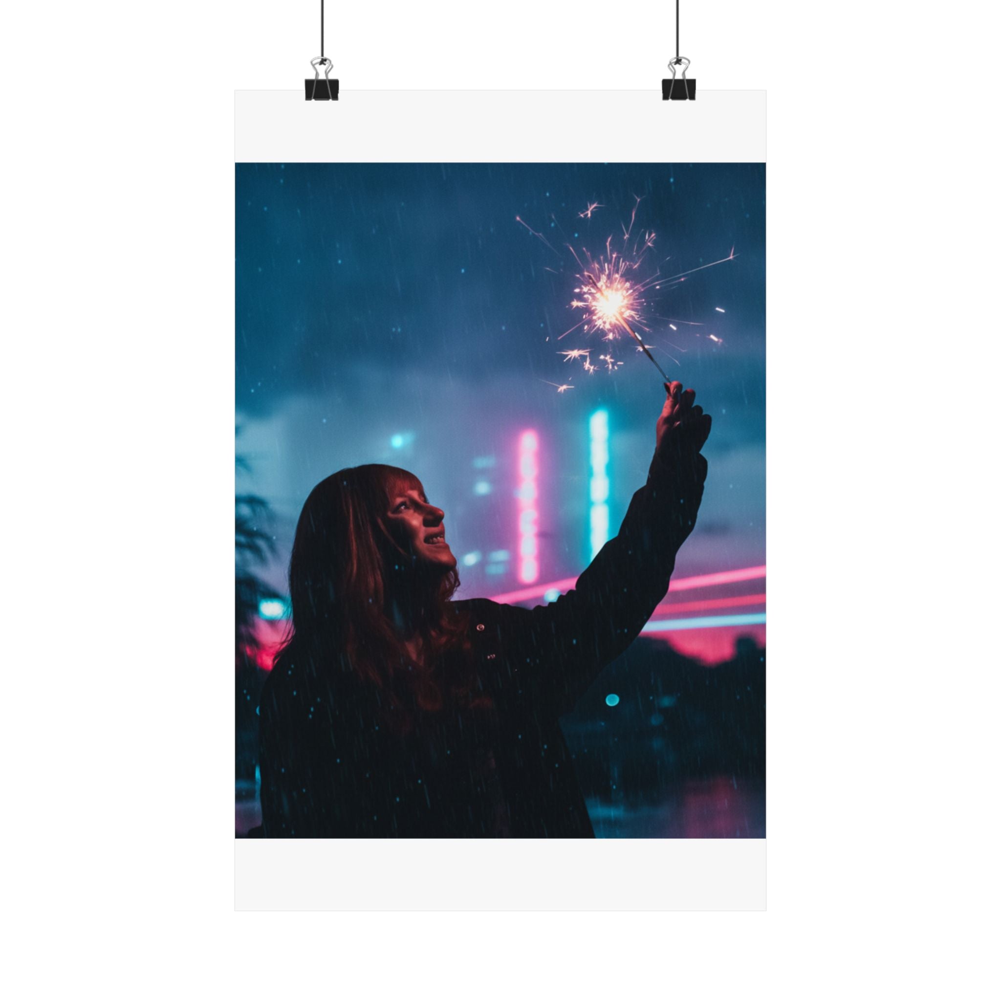 Neon Noir — Person — Matte Poster