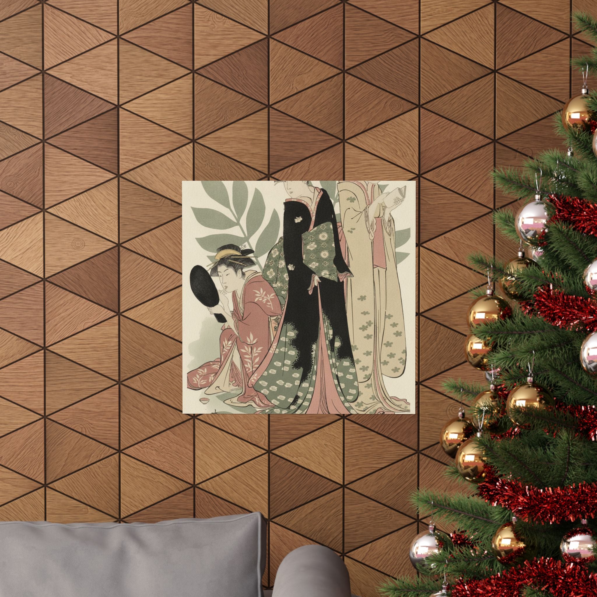 Botanical — Three Geishas Of Tachibana Street In Their Room — Matte Poster