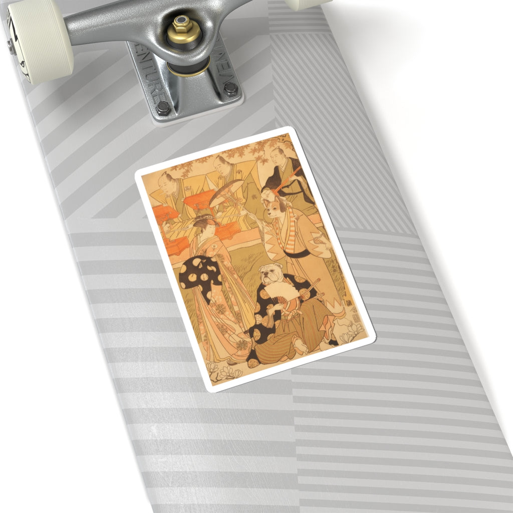 Southern Sunset — Theatrical Scene, With Musicians — Kiss-Cut Sticker